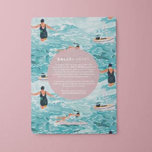 Anteckningsbok med mönstret Sally och havet