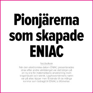 Digital artikel om ENIAC