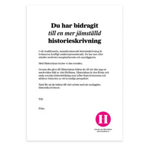 Gåvobrev med vit bakgrund
